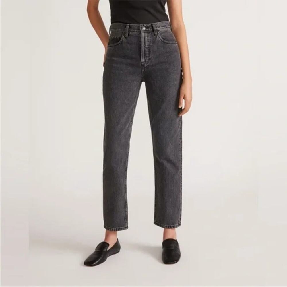 NWT Everlane Organic Cotton Denim The Original Cheeky Jeans Washed Black 27S